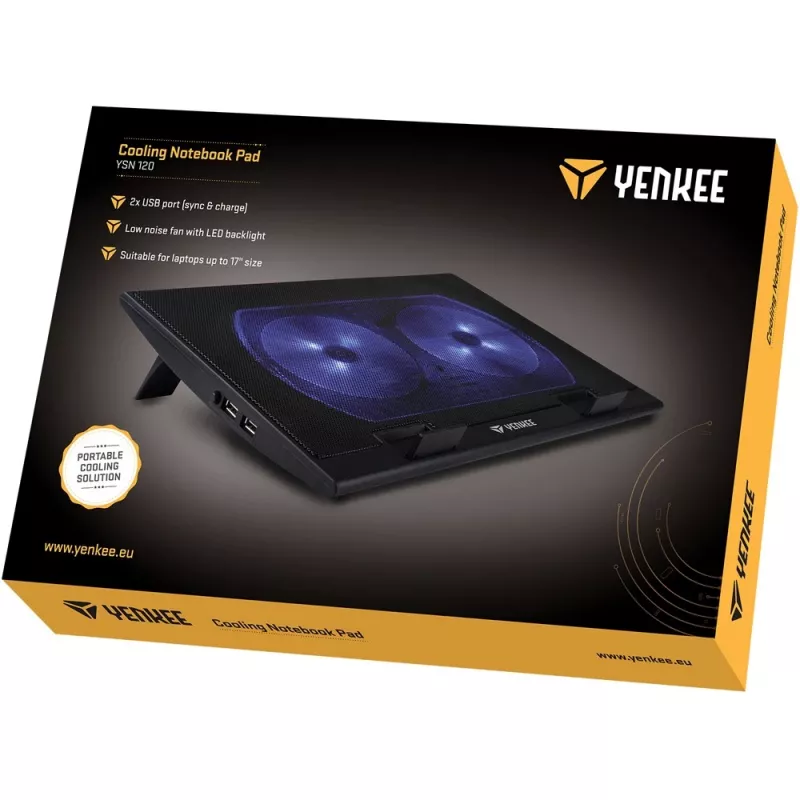 Chladiaci podložka pod notebook YENKEE YSN 120 43,2 cm čierna modrá