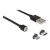 USB kábel DeLOCK 85723 USB 2.0 1,1 m USB A USB C/Micro-USB B čierny