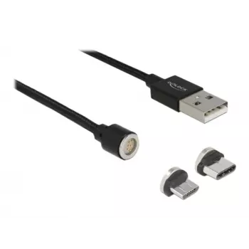 USB kábel DeLOCK 85723 USB 2.0 1,1 m USB A USB C/Micro-USB B čierny