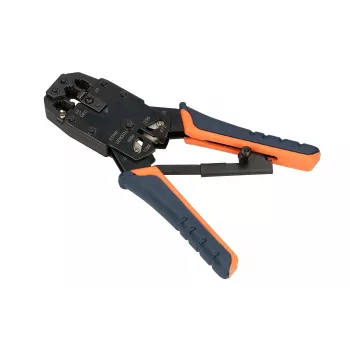Extralink RJ45 krimpovacie kliešte 4P+6P+8P s račňou pre modulárne konektory, 1 ks
