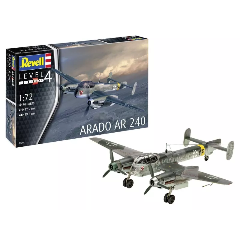 Plastový modelársky set REVELL Arado AR-240 mierka 1:72 — model lietadla na zostavenie
