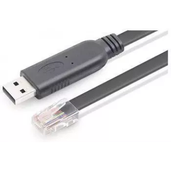 Konzolový kábel - USB A - RJ45 - čierny