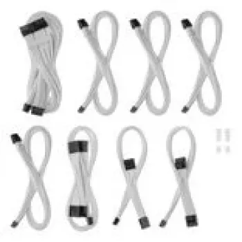 CableMod C-Series Pro ModMesh sada káblov pre napájacie zdroje Corsair RMi, RMx a RM – biela