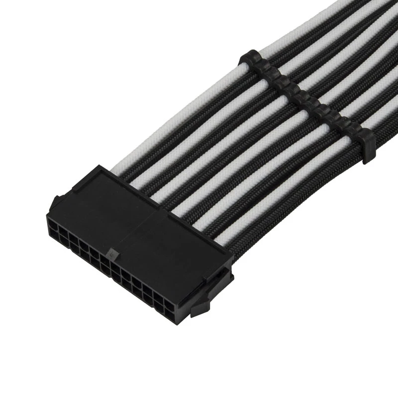 ATX predlžovací kábel SILVERSTONE SST-PP07E-MBBW 30 cm čierny/biely