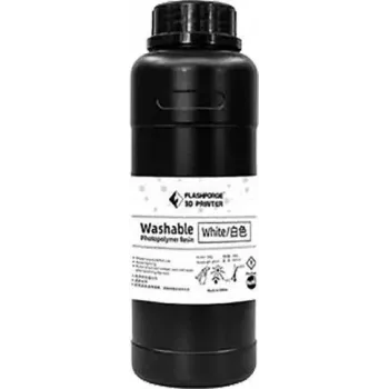 Flashforge umývateľná biela 3D tlačiarenská živica UV/LCD 0,5 l 405 nm