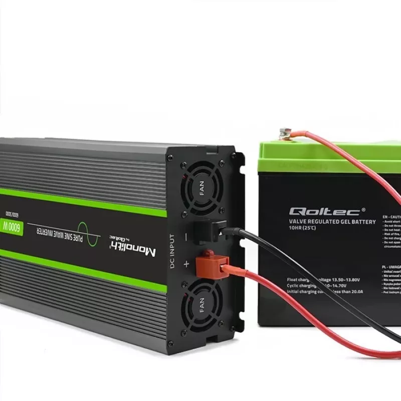 Qoltec 51923 čistý sínusový menič Monolith | 3000W | 6000W | 24V na 230V | LCD