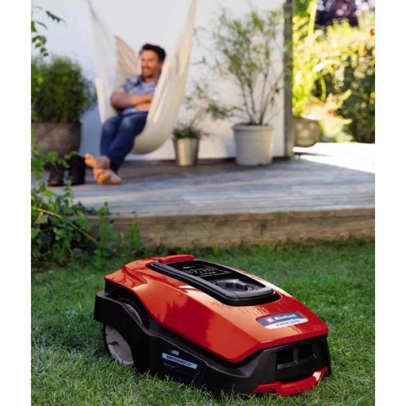 Robotická kosačka EINHELL FREELEXO 600 BT — šírka záberu 18 cm, výška 2–6 cm, 600 m², 18 V Li-Ion