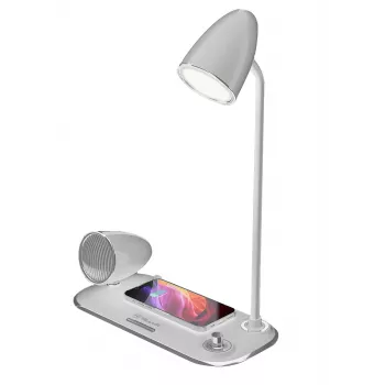 Bezdrôtová stolná nabíjačka Tellur TLL151371 s Bluetooth reproduktorom a stolnou lampou