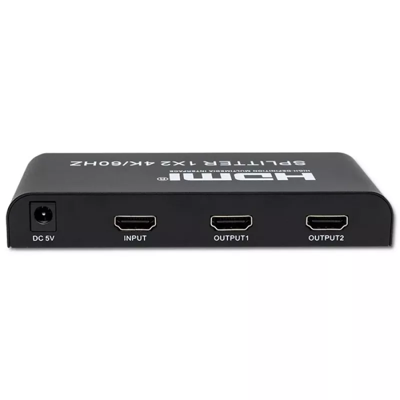 Qoltec 51797 Aktívny HDMI splitter 2 x HDMI 4K x 2K | 6 Gb/s | 60 Hz