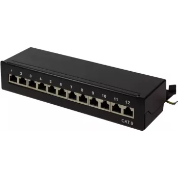 LogiLink rozvádzač 19-palcový rackový Cat6 STP 16 portov sivý