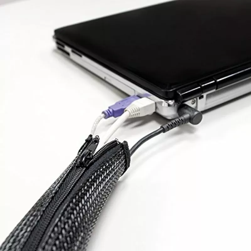 LOGILINK KAB0047 LOGILINK flexibilný organizér káblov so zipsom, čierny 2m