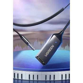 Audio prijímač UGREEN CM309 Bluetooth 5.0 USB s 3,5 mm AUX klinkou, čierny, 20–20000 Hz