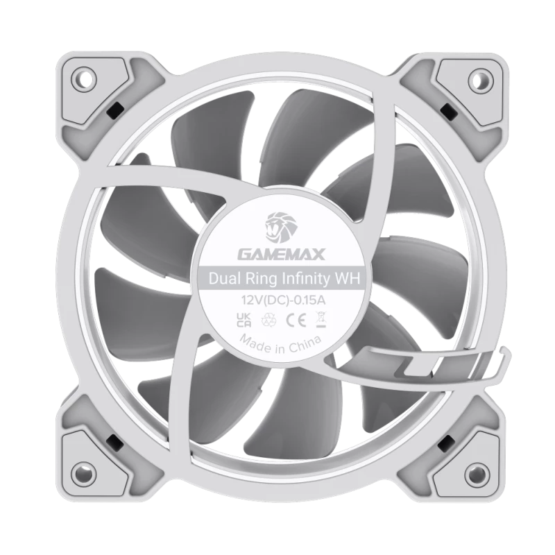 Gamemax | skriňový ventilátor | DUAL RING INFINITY | biely