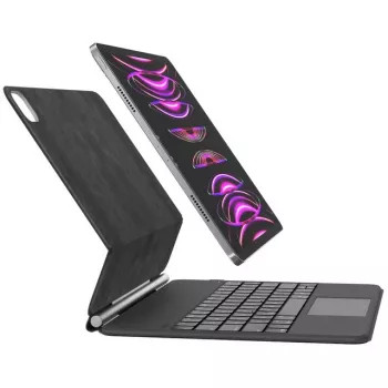 Belkin Connect Pro - klávesnica a folio puzdro (ochranné puzdro) - s magnetickým stojanom - s touchpadom - podsvietená - bezdrôtová - Bluetooth - QWERTZ