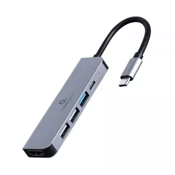 Gembird A-CM-COMBO5-03 USB Type-C 5-in-1 multi-port adaptér (hub + HDMI + PD)