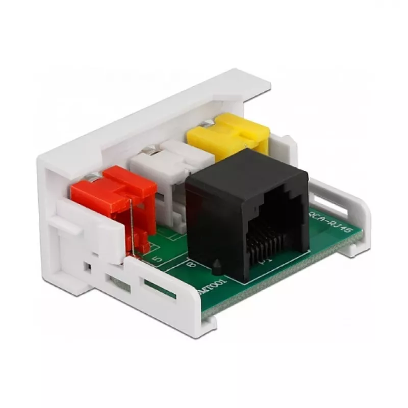 DeLOCK Easy 45 modul 3 x RCA zásuvka na RJ45 zásuvku 22,5 x 45 mm