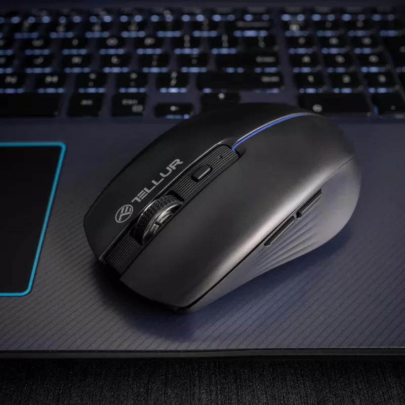 Tellur Silent Click bezdrôtová myš čierna