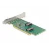 DeLOCK PCI Express 4.0 x16 karta na 4 x SFF-8639 NVMe - Bifurcation - Low Profile formát