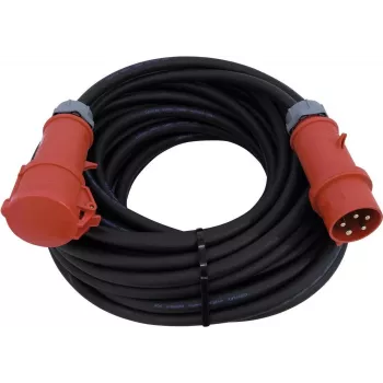 Predlžovací napájací kábel PSSO 32A CEE 5x6 mm² 25 m červený