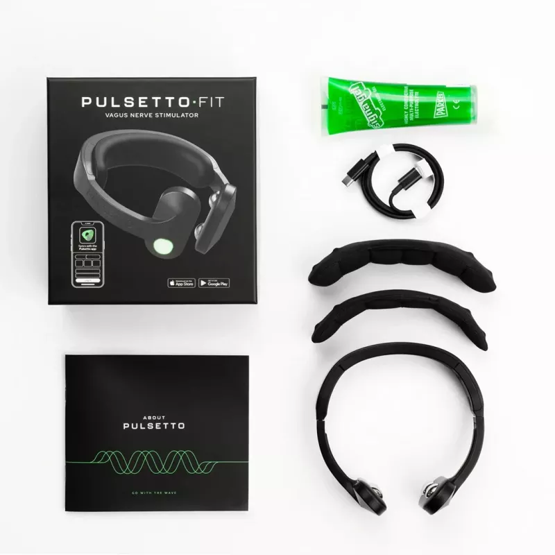 Stimulátor blúdivého nervu HERDEGEN Pulsetto FIT masážny prístroj, model Pulsetto FIT