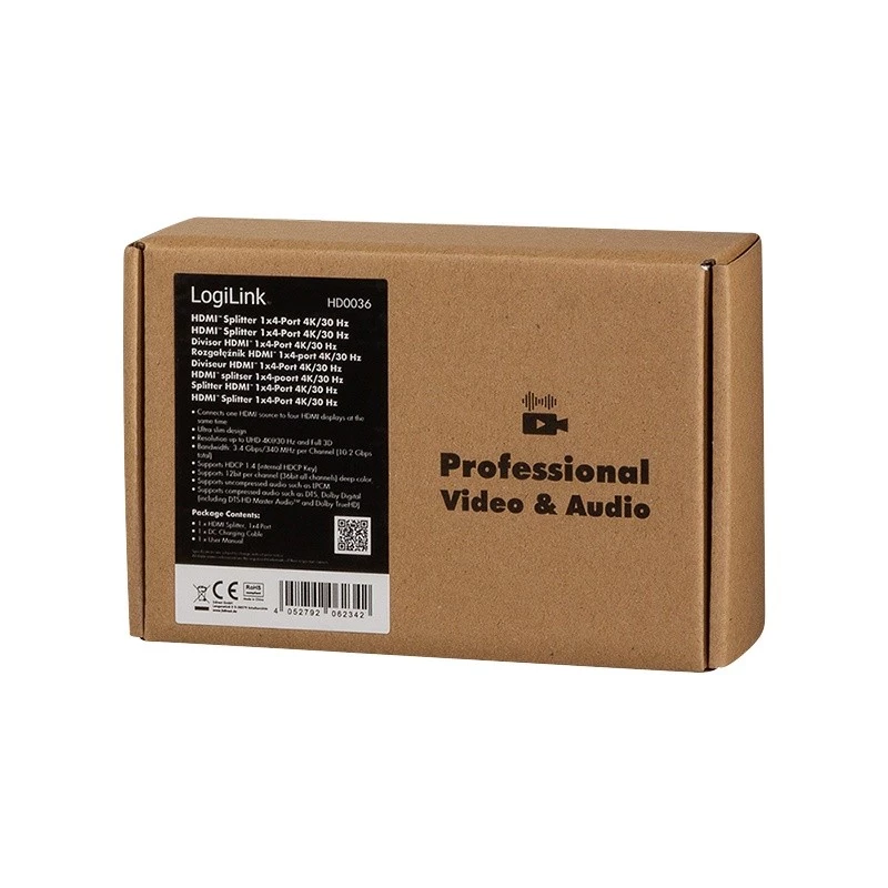 HDMI rozbočovač 1x4-port, 4K/30Hz