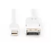 Prepojovací kábel DisplayPort Digitus AK-340102-010-W