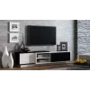 Cama TV skrinka SIGMA1 180 biela/čierna lesklá