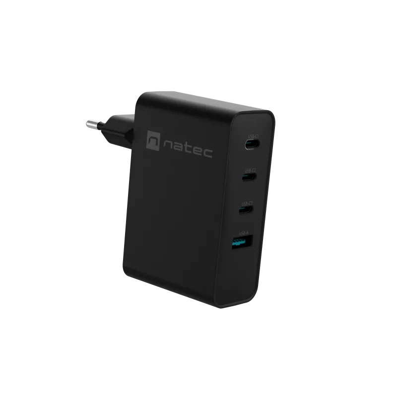 NATEC NUC-2234 nabíjačka pre mobilné zariadenia notebook, smartfón čierna AC rýchle nabíjanie interiérová