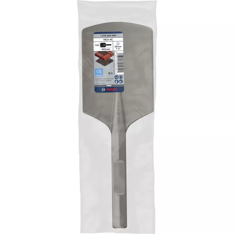 Bosch 1 618 662 000 ploché dláto so šesťhrannou stopkou, 135 x 400 mm