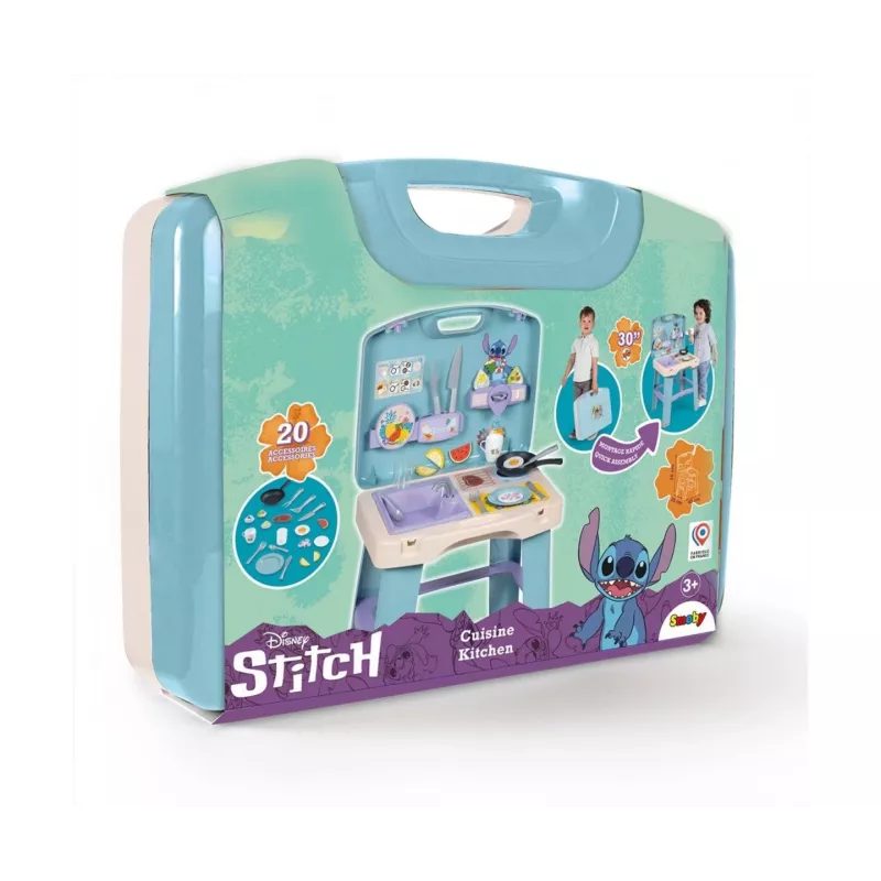 Detská kuchynka SMOBY Stitch Kitchen 7600311909 s príslušenstvom – súprava detskej kuchynky pre hru rolí