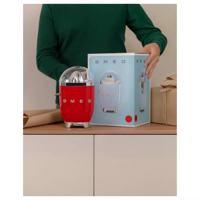 Elektrický lis na citrusy Smeg CJF11RDEU 70 W červený nehrdzavejúca oceľ