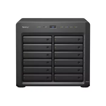 NAS Synology DS2422+; Tower; 12x (3,5 SATA HDD/2,5 SATA HDD/2,5 SATA SSD); AMD Ryzen V1500B; 4 GB DDR4 (max. 32GB), 4 x 1GbE RJ-45