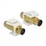 Keystone modul DELOCK 86338 — Mini-DIN 4 na Mini-DIN 4, biely, 22×40×15 mm