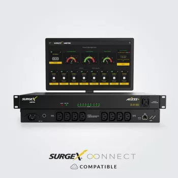 Jednotka rozvodu napájania SurgeX Access 10A s 9× IEC C13 zásuvkami