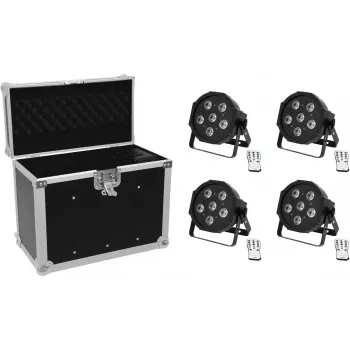 EUROLITE LED sada 4x SLS-603 s kufrom EC-SL4M, model 20000306