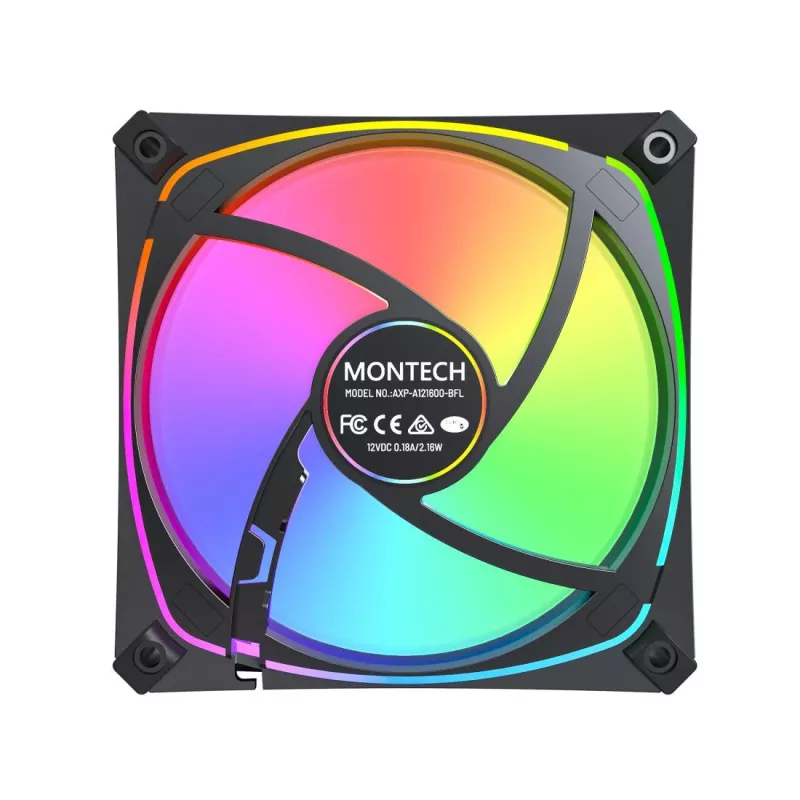 MONTECH AX120 PRO čierny 120mm ARGB balenie 3 ks