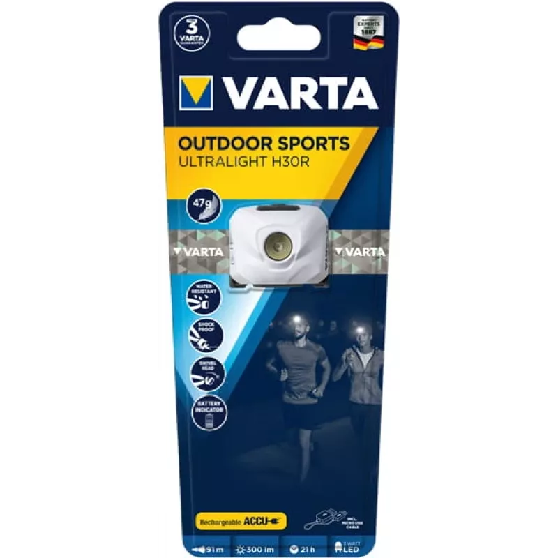 Čelová lampa Varta ULTRALIGHT H30R