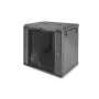 DIGITUS Dynamic Basic DN-19 16-U-EC-SW - skriňa - sieťová skriňa - vhodná na nástennú montáž - čierna, RAL 9005 - 12U - 48.3 cm (19)