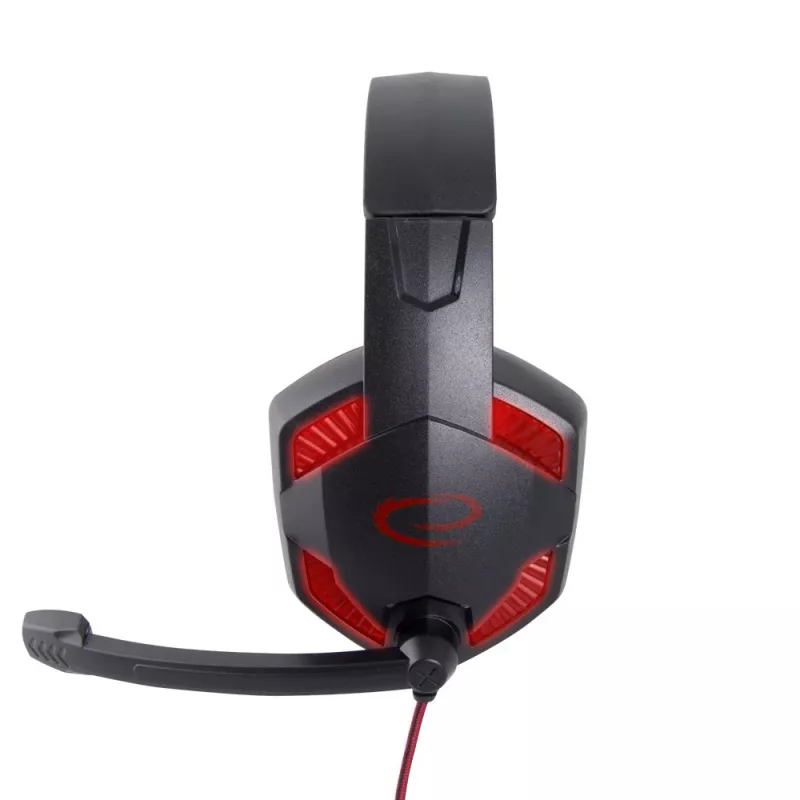 Herný headset ESPERANZA BLACKBIRD, mikrofón, USB/Jack 3,5 mm, čierny/červený