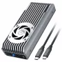 GrauGear externé puzdro M.2 NVMe s ventilátorom 20Gbit - puzdro na disk - puzdro (G-M206-20G-F)