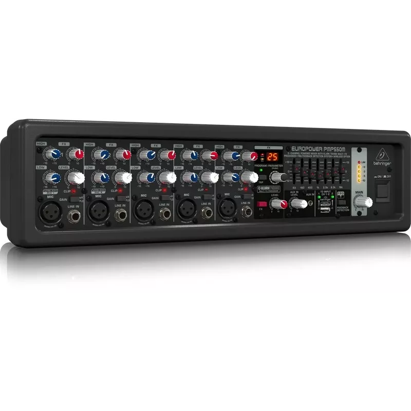 Behringer PMP550M audio mixpult 5 kanálov 20 - 20000 Hz čierna
