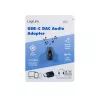 LogiLink USB-C DAC audio adaptér. USB-C/M na 3.5 Mm/F. čierny
