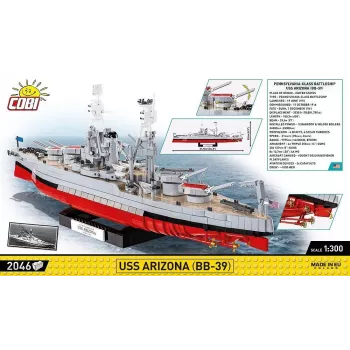 Stavebnica USS Arizona BB-39 2046 dielov