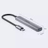 USB-C hub Unitek H1208B — 1x USB-A 5 Gbit/s, 3x USB-A 2.0, USB-C host, hliníkové puzdro, 0,20 m kábel