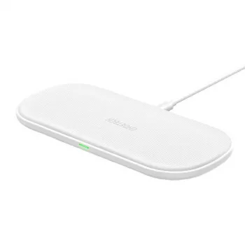 Bezdrôtová nabíjačka CHOETECH T535-SB Fast Dual 18W – Qi nabíjacia podložka pre dve zariadenia