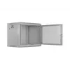 19 9U 600X 450 sivý nástenný rack skriňa perforovaná