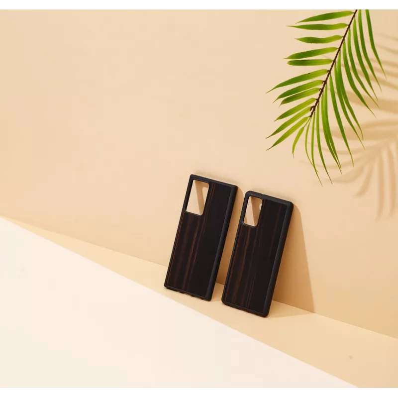 Ochranné puzdro Man and Wood pre Samsung Galaxy Note 20 — ebenové drevo čierna