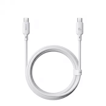 USB Type-C kábel Baseus Silky Series 100W 2 m biely
