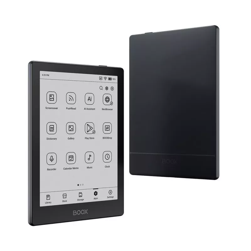 E-čítačka Onyx Boox 6 palcov (15,2 cm) s 1448×1072 E‑Ink, 32 GB, 2 GB RAM, Android 11, Dual‑Band‑WLAN, Bluetooth 5.0, MicroSD, USB‑C, čierna