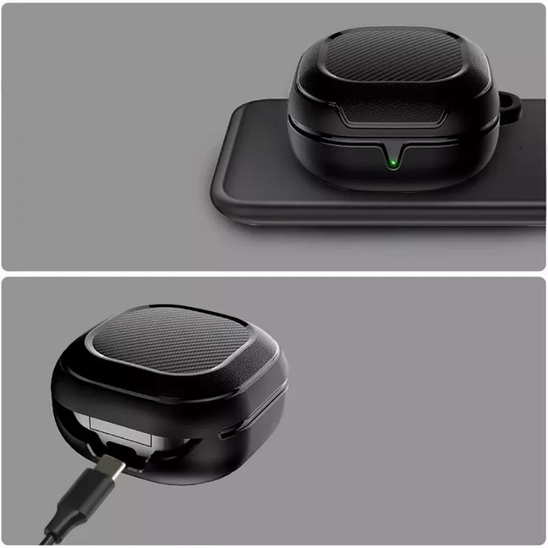 Tech-Protect Rough Carbon kryt na nabíjacie puzdro Samsung Galaxy Buds 2 Pro/2/Live/Pro, čierny